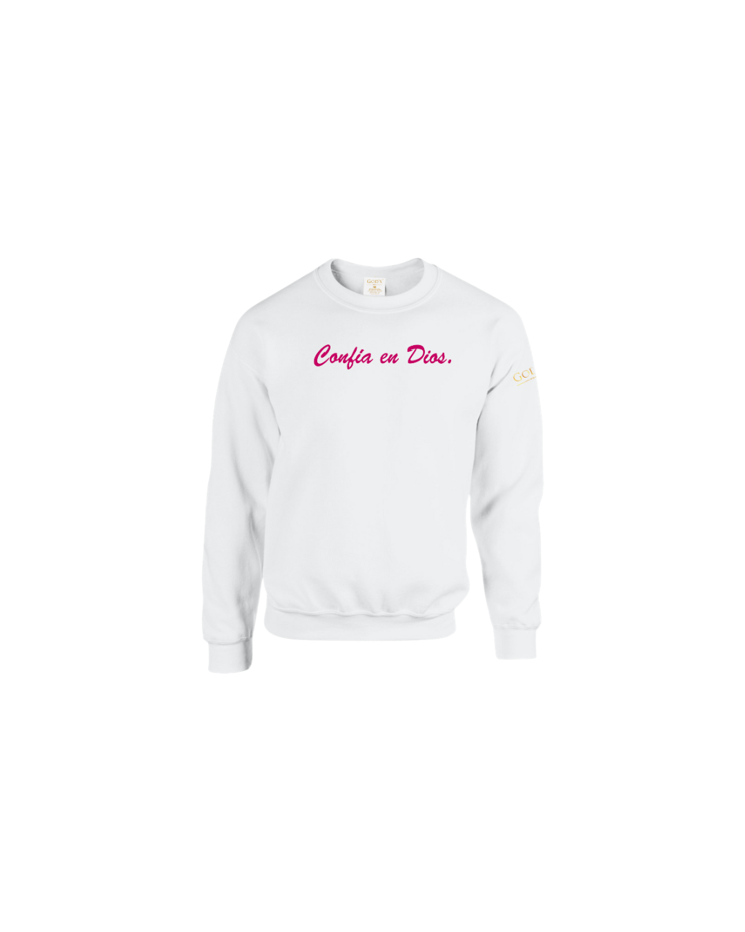 Trust God. Unisex Sweatshirt, Script Font (Spanish Edition)