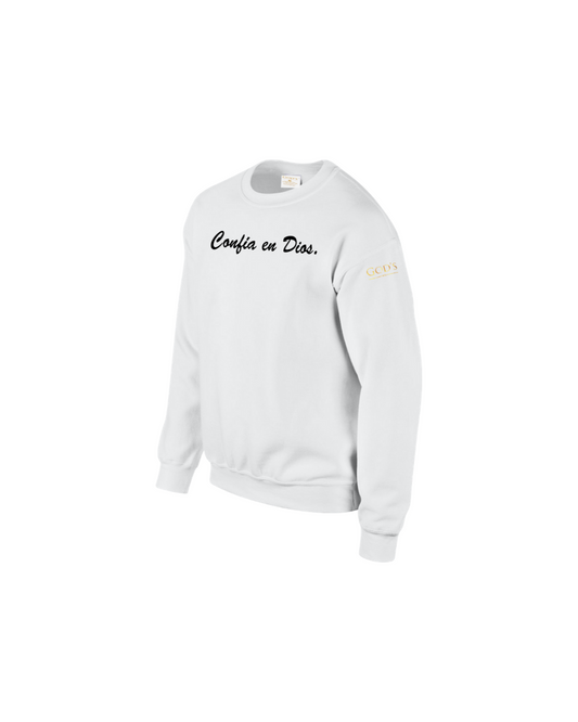 Trust God. Unisex Sweatshirt, Script Font (Spanish Edition)
